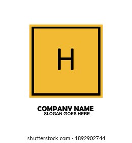 H Initial logo template vector