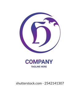 Logotipo de hoja de Naturaleza inicial H