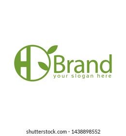 H Initial stock logo template., flat design. monochrome