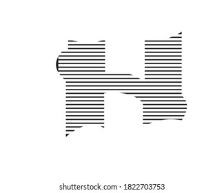 h iniciales y diseños de letras del logotipo