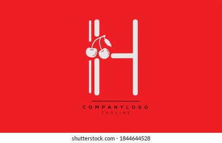 H initials monogram letter text alphabet logo design
