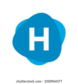 H Initials triangel background alphabet