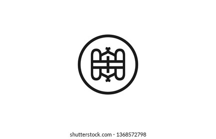 H intial logo