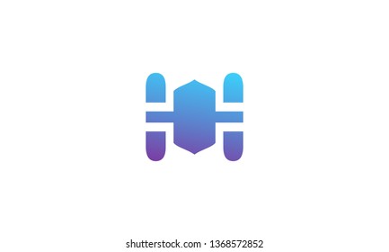 H intial logo