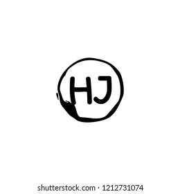 H J HJ Initial abstract logo concept vector