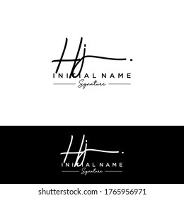 H J HJ Initial letter handwriting and signature logo.