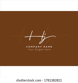  H J HJ Initial letter handwriting and signature logo.	
