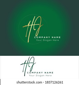 H J HJ Initial letter handwriting and signature logo. Beauty vector initial logo .Fashion, boutique, floral and botanical