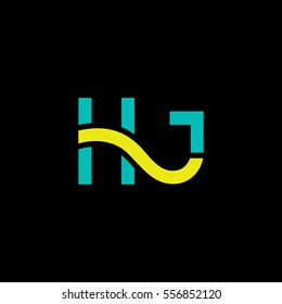H & J  Letter logo design vector element