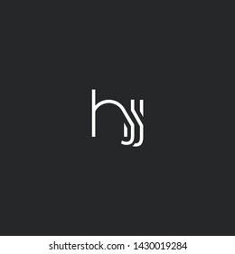 H J J letters Joint logo icon vector for business card and corporate identity.