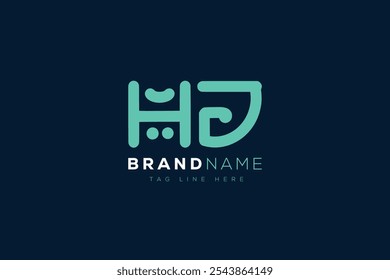 Design dos logotipos H e J. HJ abstract Letters Monograma de Logotipo. Este design de logotipo é o processo de criação de um símbolo visual que representa uma marca, empresa ou indivíduo.