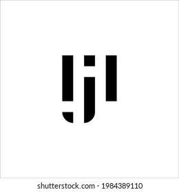 H J logo design vector sign