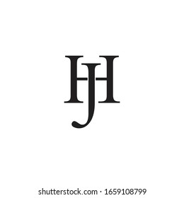 H J Logo Simple and Templates Vector