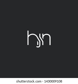H J N letters Joint logo icon vector for business card and corporate identity.