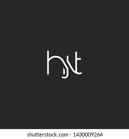 H J T letters Joint logo icon vector for business card and corporate identity.