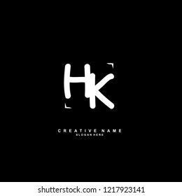 H K HK Initial logo template vector