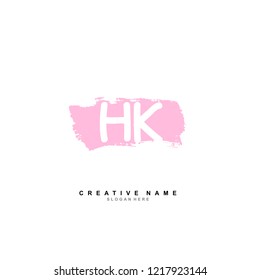 H K HK Initial logo template vector