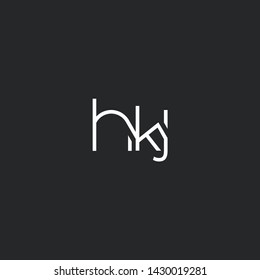 H K J letters Joint logo icon vector for business card and corporate identity.