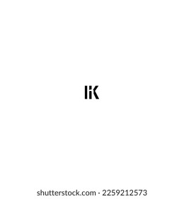 h k letter vector logo design