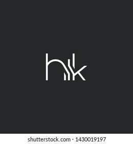 H I K letters Joint logo icon vector for business card and corporate identity.