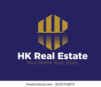 H K Real estate logo design