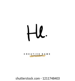 H L HL Initial abstract logo concept vector