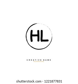 H L HL Initial logo template vector