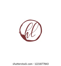 H L HL Initial logo template vector