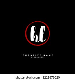 H L HL Initial logo template vector