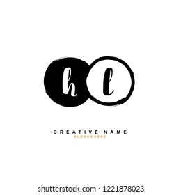 H L HL Initial logo template vector