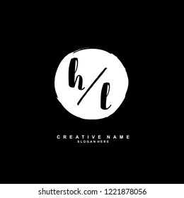 H L HL Initial logo template vector