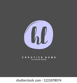 H L HL Initial logo template vector