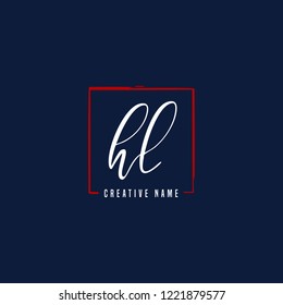 H L HL Initial logo template vector