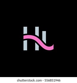 H & L  Letter logo design vector element