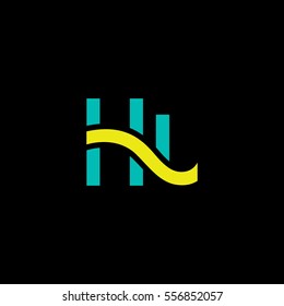H & L  Letter logo design vector element