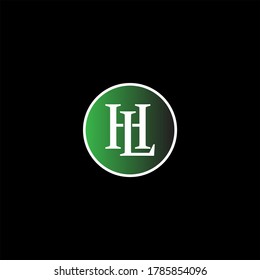 H L letter logo monogram design