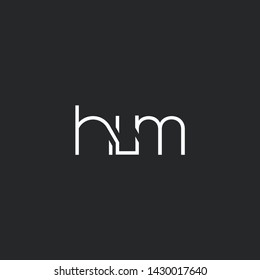 H L M letters Joint logo icon vector for business card and corporate identity.
