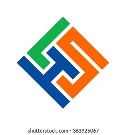 h, l, and s logo vector.