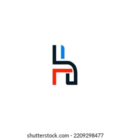H Latter Logo Template vector Abstract Monogram Symbol