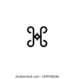 h leters logo simple y limpio