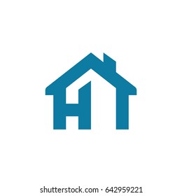 Letter H H Form House Roofing Stock Vector (Royalty Free) 1036576591 ...