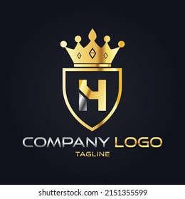 H Letter 3d Luxury Golden Crown Stock Vector (Royalty Free) 2151355599 ...