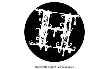 H letter Abstract logo template - circle H sign vector	