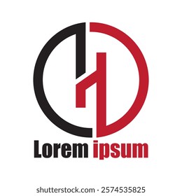 H letter abstract monogram logo vector template.