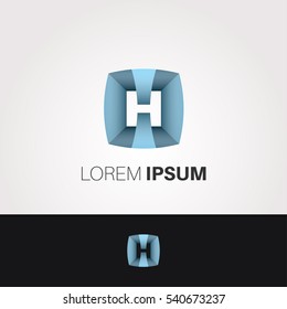 H Letter Abstract Vector Logo Design Template. Creative Typographic Concept Icon