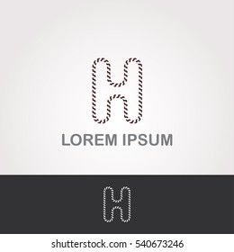 H Letter Abstract Vector Logo Design Template. Creative Typographic Concept Icon