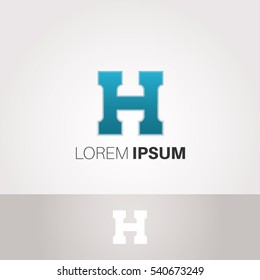 H Letter Abstract Vector Logo Design Template. Creative Typographic Concept Icon