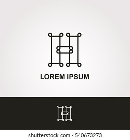 H Letter Abstract Vector Logo Design Template. Creative Typographic Concept Icon