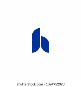 H Letter Alphabet Initial Logo Vector