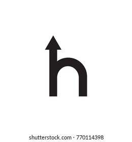 h letter arrow logo